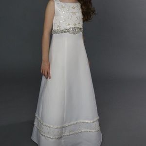 White pageant or first communion dress
